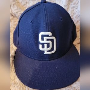 New Era 59Fifty Authentic MLB Cap - San Diego Padres 100% Wool 7 3/8